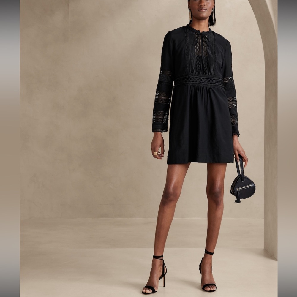 Banana Republic Diora Long Sleeve Mini Dress Size S Tall